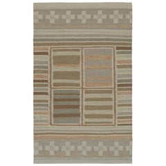 Rug & Kilim’s Scandinavian Kilim and Scatter Rug with Geometric Patterns