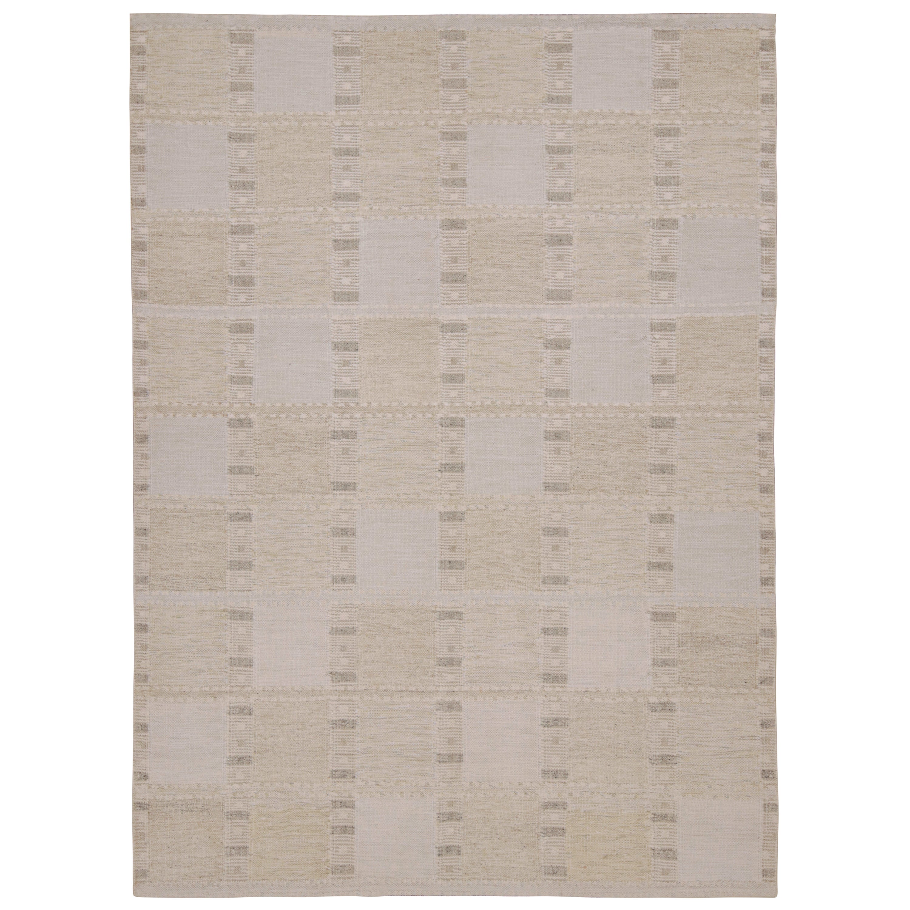 Rug & Kilim’s Scandinavian Kilim style custom rug design with Geometric Pattern