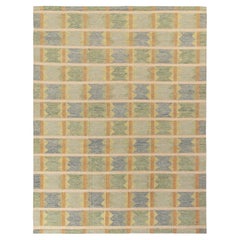 Alfombra personalizada estilo kilim escandinavo de Rug & Kilim, Grene, diseño geométrico azul
