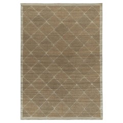 Rug
Kilim
s Scandinavian Kilim Style Hemp Rug in Beige-Brown Diamond Patterns (Tapis en chanvre de style Kilim scandinave à motifs de diamants beige et marron)
