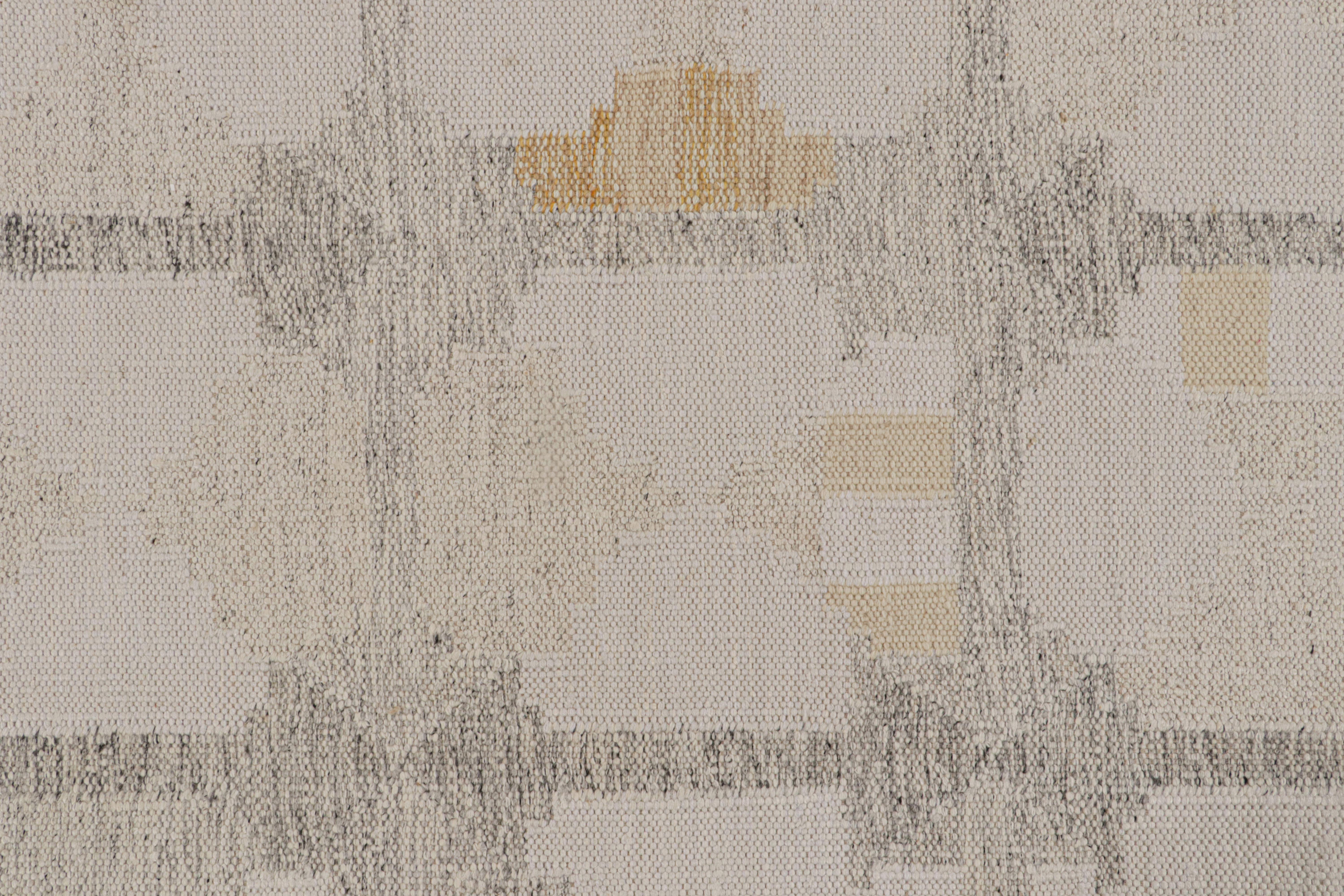 Rug & Kilim's Teppich im skandinavischen Stil mit geometrischen Mustern in Grau im Zustand „Neu“ im Angebot in Long Island City, NY