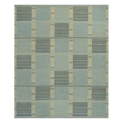 Tappeto scandinavo Rug & Kilim in blu e crema, con motivi geometrici