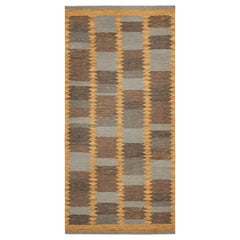 Skandinavischer Teppich von Rug
Kilim in Gold, Grau und Brown mit geometrischem Muster