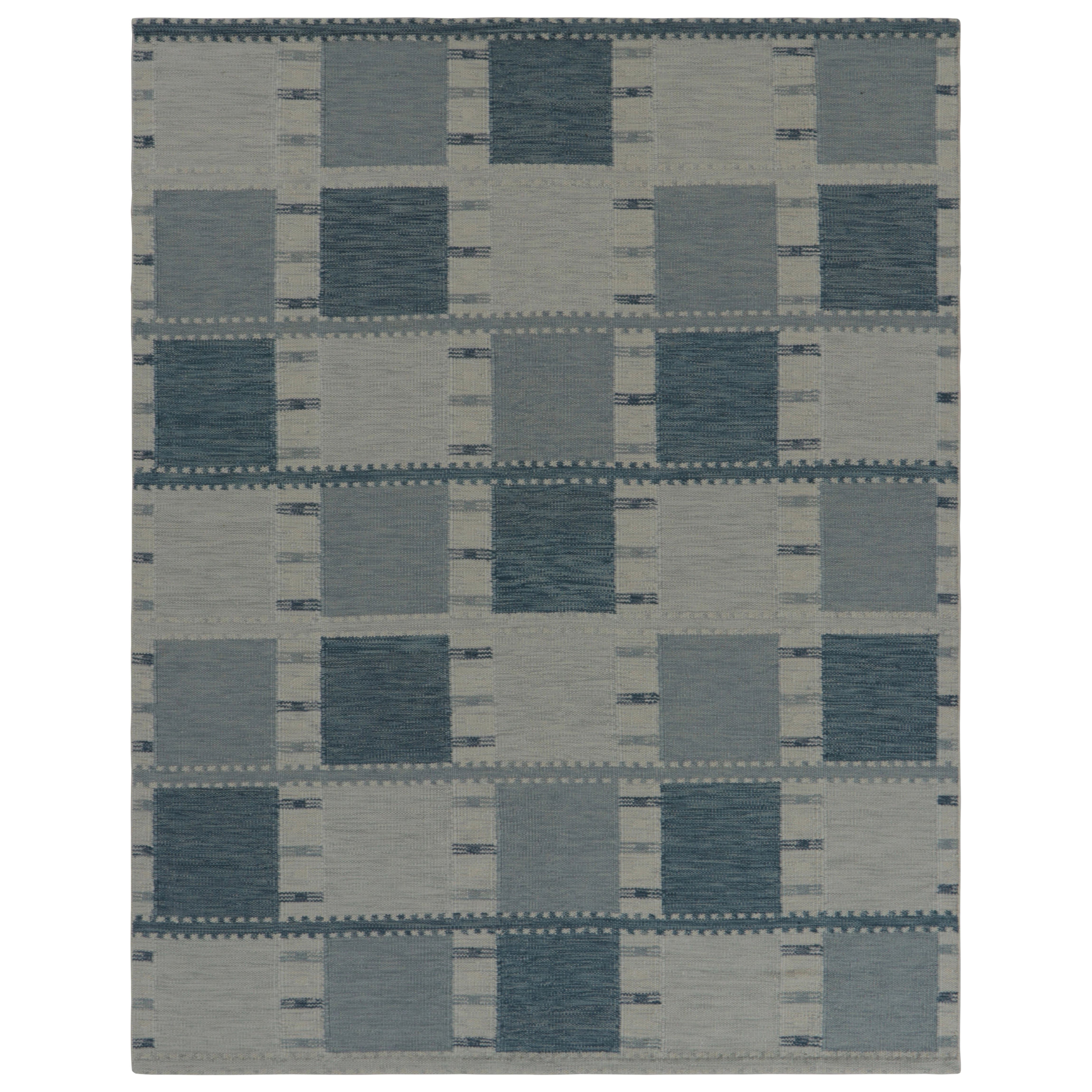 Skandinavischer Teppich von Rug
Kilim in Schieferblau und blassgrauem Karomuster