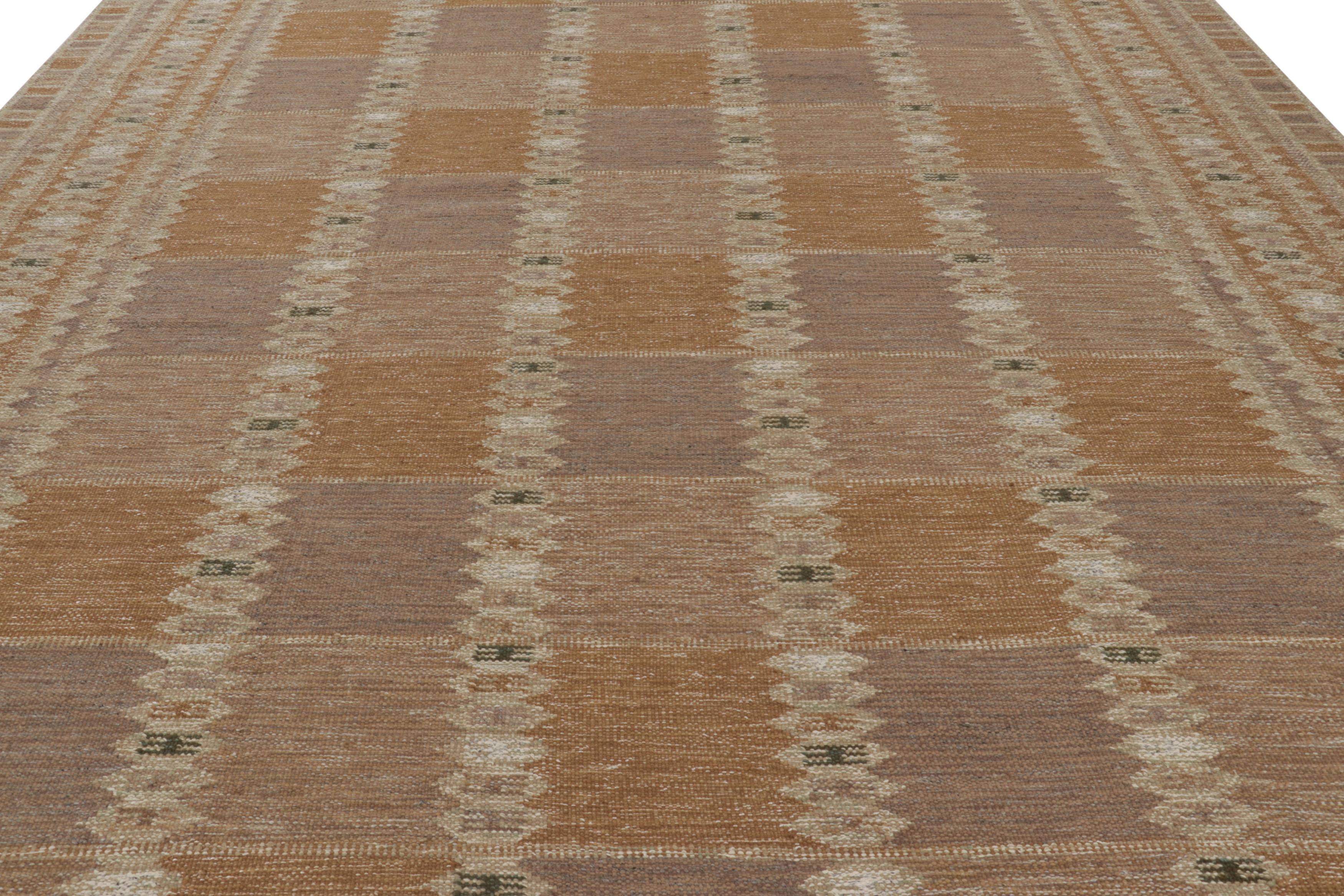 Made with handwoven wool, this 12x15 oversized rug design is an exciting new addition to Rug & Kilim’s Scandinavian rug collection—a contemporary reimagining of Swedish minimalism and vintage rugs and textiles of Rollakan and Rya traditions.

On the