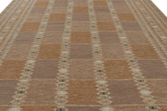 Rug & Kilim’s Scandinavian Rug, Rust and Mauve Minimalist Geometric