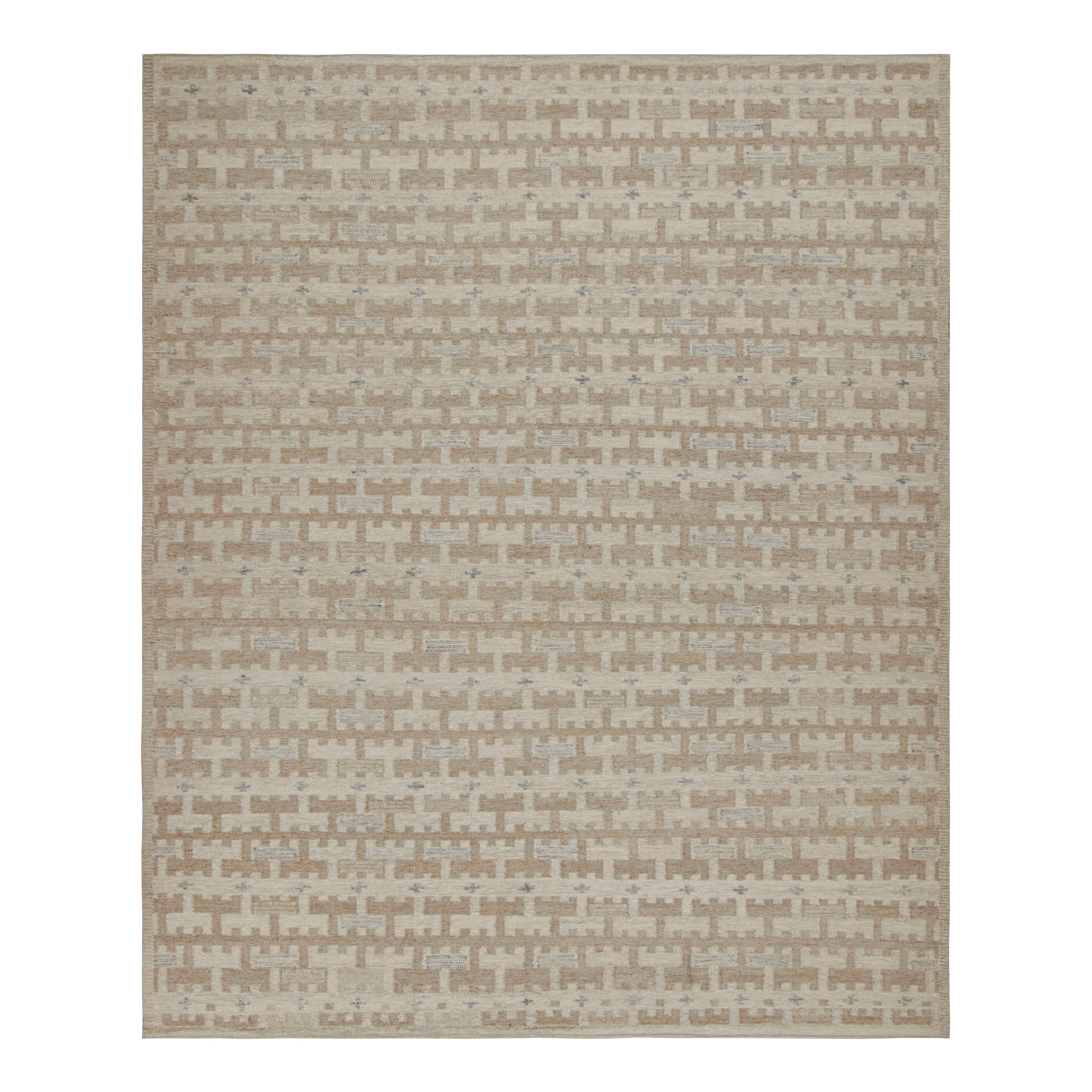 Tappeto scandinavo Rug & Kilim con motivo geometrico beige-marrone