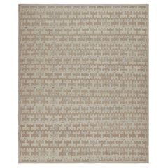 Rug & Kilim’s Scandinavian Rug With Beige-Brown Geometric Pattern