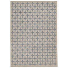 Tappeto scandinavo Rug & Kilim con motivi geometrici grigi e blu
