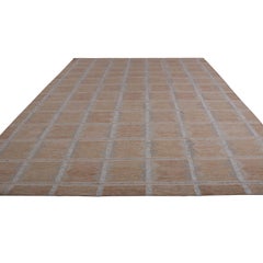 Rug & Kilim’s Scandinavian Style Beige Brown and Gray Wool Modern Kilim
