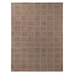 Teppich & Kilims Skandinavischer Stil Beige Braun und Grau Wolle Modern Kilim