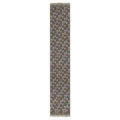 Rug & Kilim’s Scandinavian Style Custom Extra-Long Runner in Blue & Green Tones