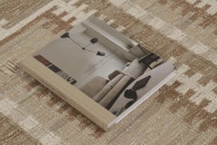 Rug & Kilim's Scandinavian Style Custom Flatweave Rug with Beige Geometry