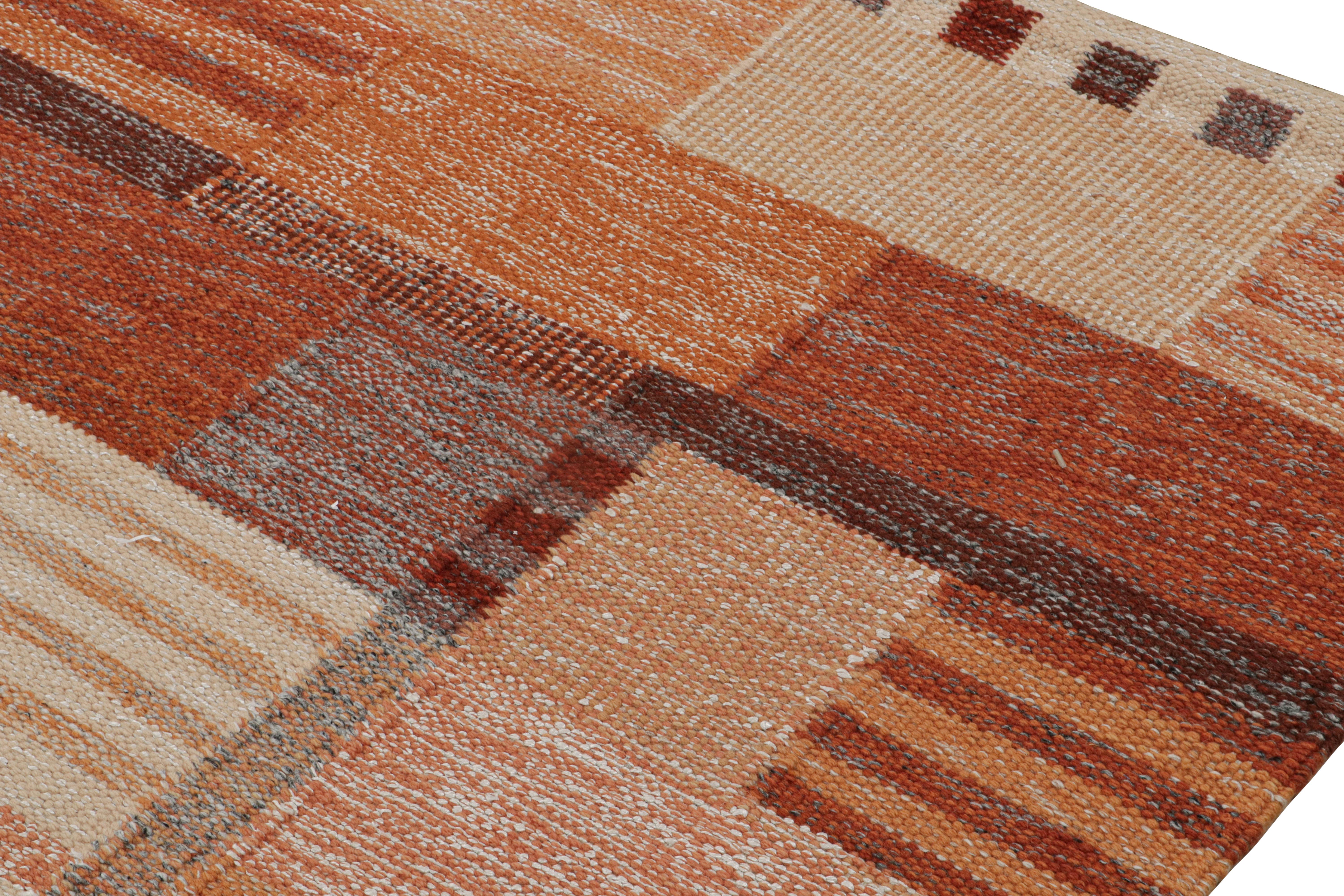 Skandinavischer Flachgewebe-Teppich von Rug & Kilim mit geometrischen Mustern (Handgeknüpft) im Angebot