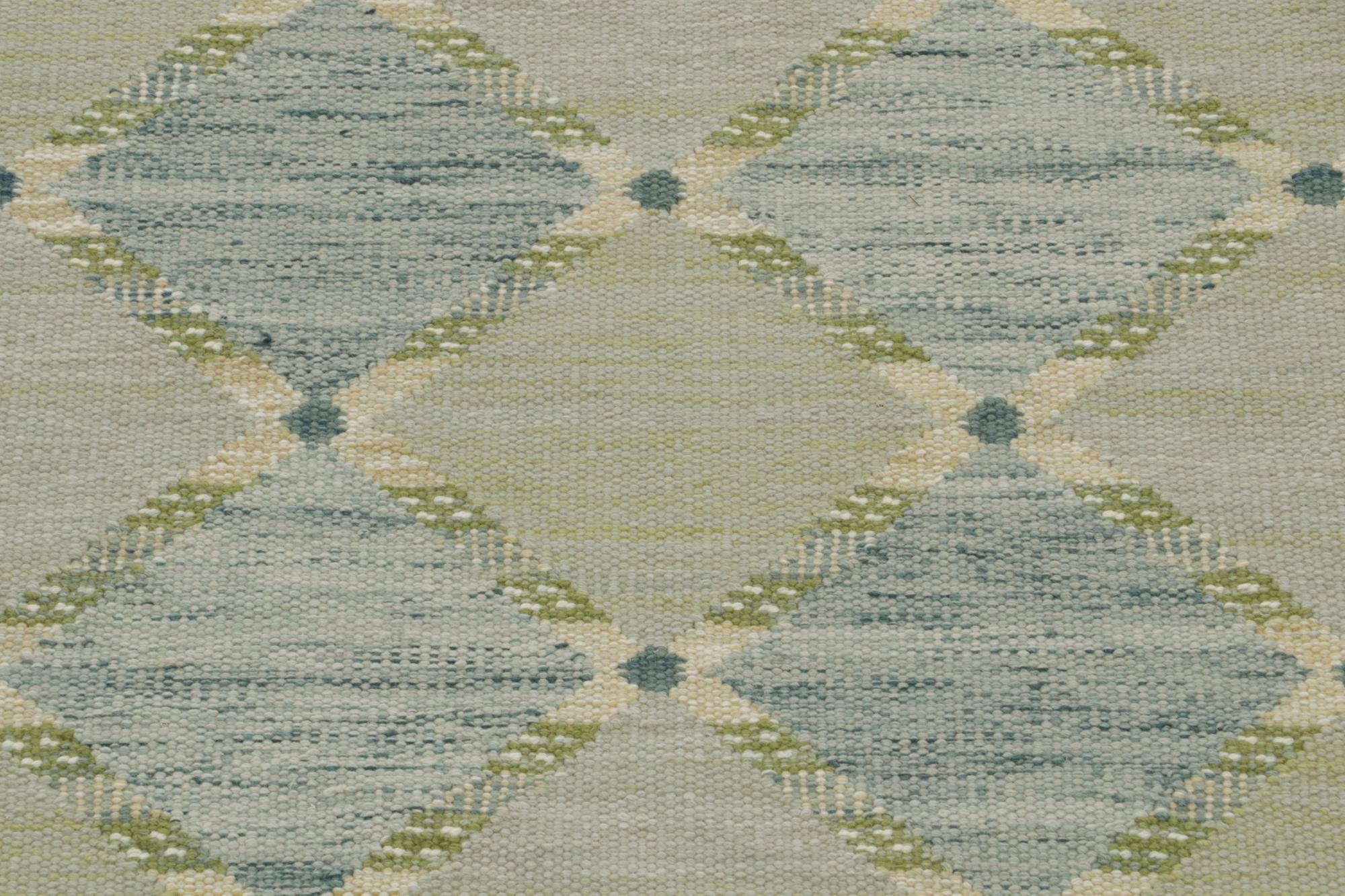 Scandinavian Modern Rug & Kilim’s Scandinavian Style Custom Kilim Design with Geometric Pattern For Sale