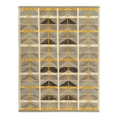 Tapis et Kilim de style scandinave sur mesure à motif géométrique beige-marron
