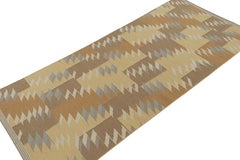 Rug & Kilim’s Scandinavian Style Custom Kilim Rug Design with Geometric Pattern