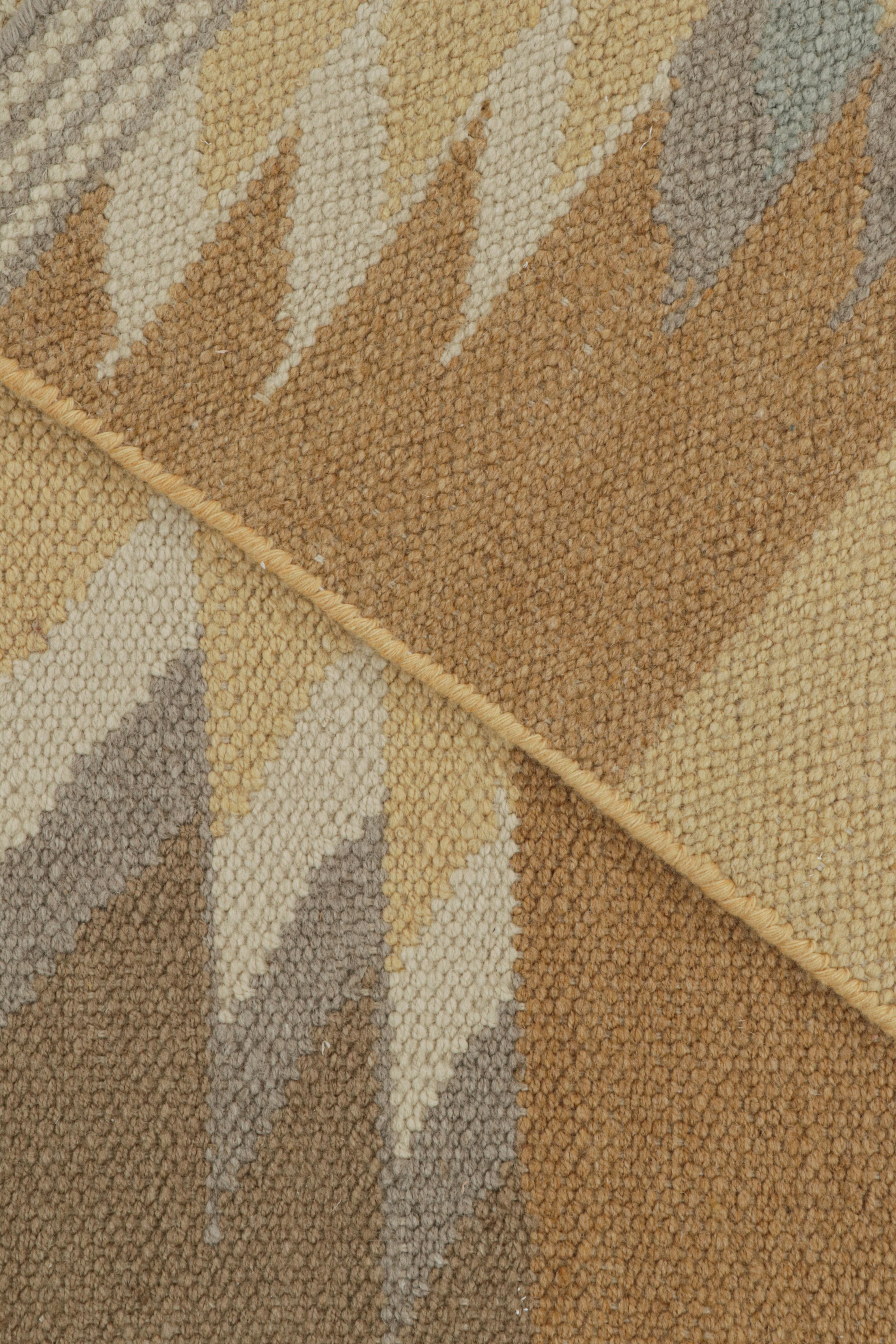 Contemporary Rug & Kilim’s Scandinavian Style Custom Kilim Rug Design with Geometric Pattern For Sale