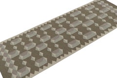 Rug & Kilim’s Scandinavian Style Custom Kilim Rug Design with Geometric Patterns