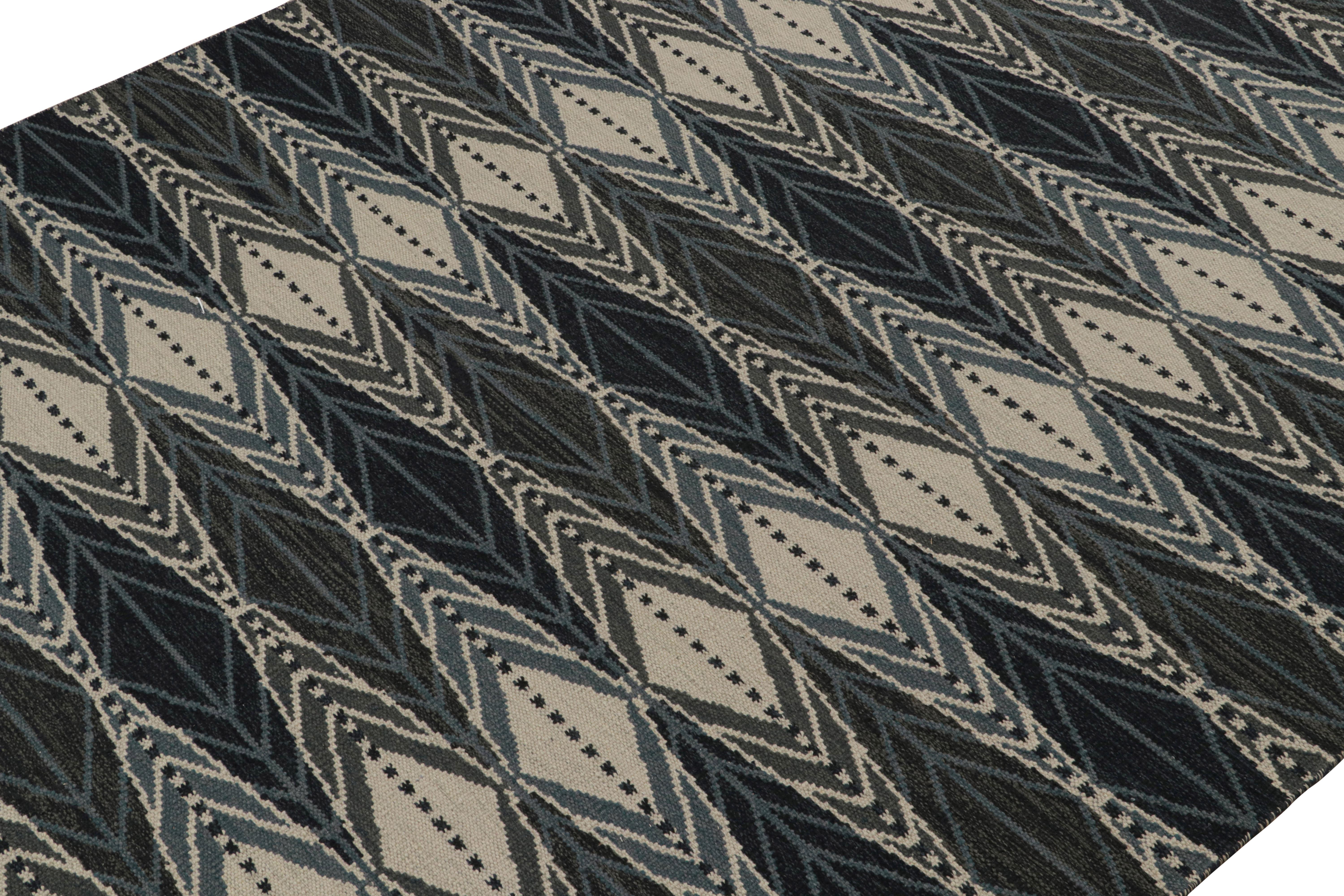 Diseño de Alfombra Kilim Personalizada de Estilo Escandinavo de Rug & Kilim con Motivos Geométricos Indio en venta