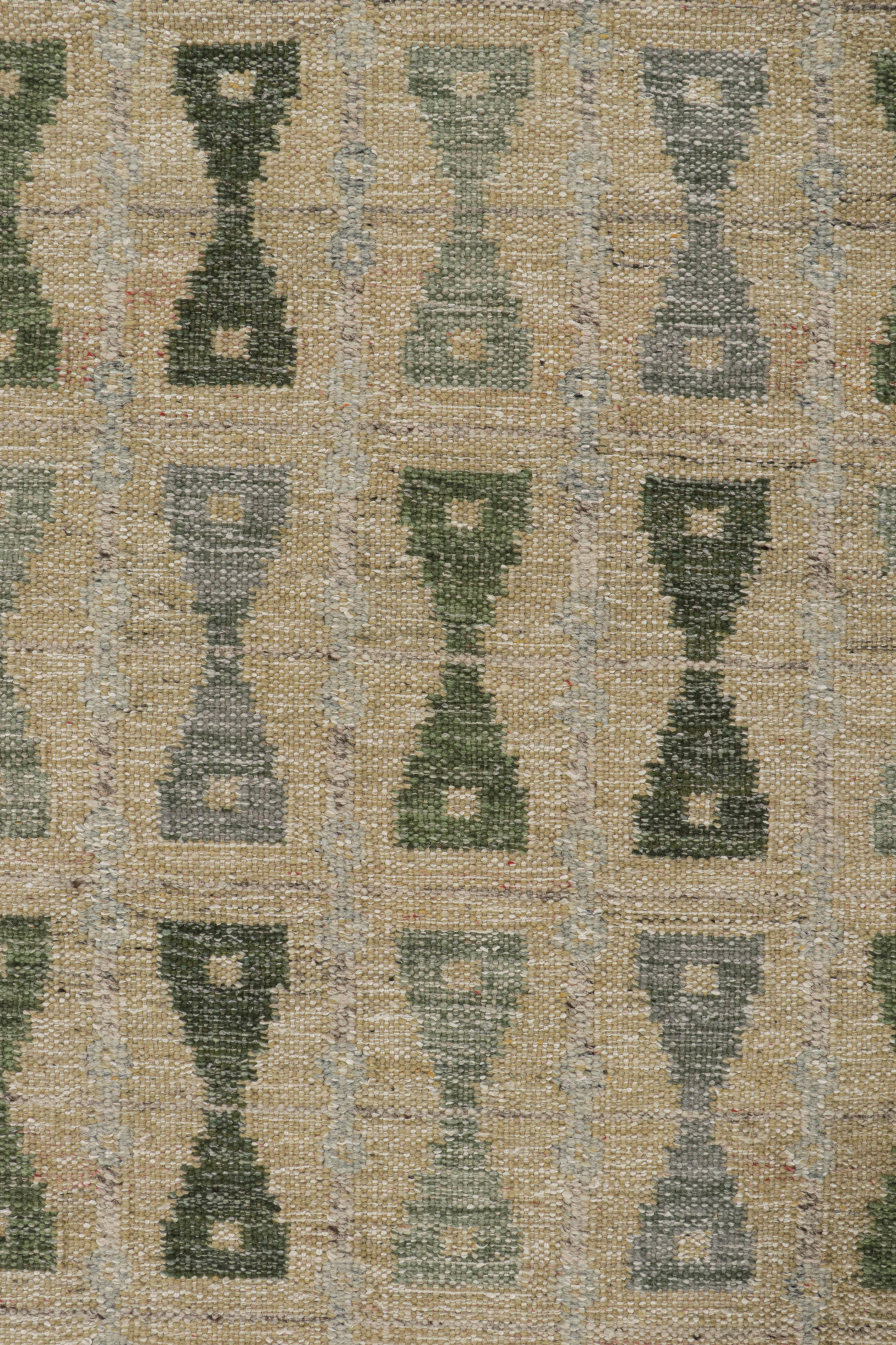 Rug & Kilim’s Scandinavian Style Custom Kilim Rug Design with Hourglass Patterns In New Condition For Sale In Long Island City, NY