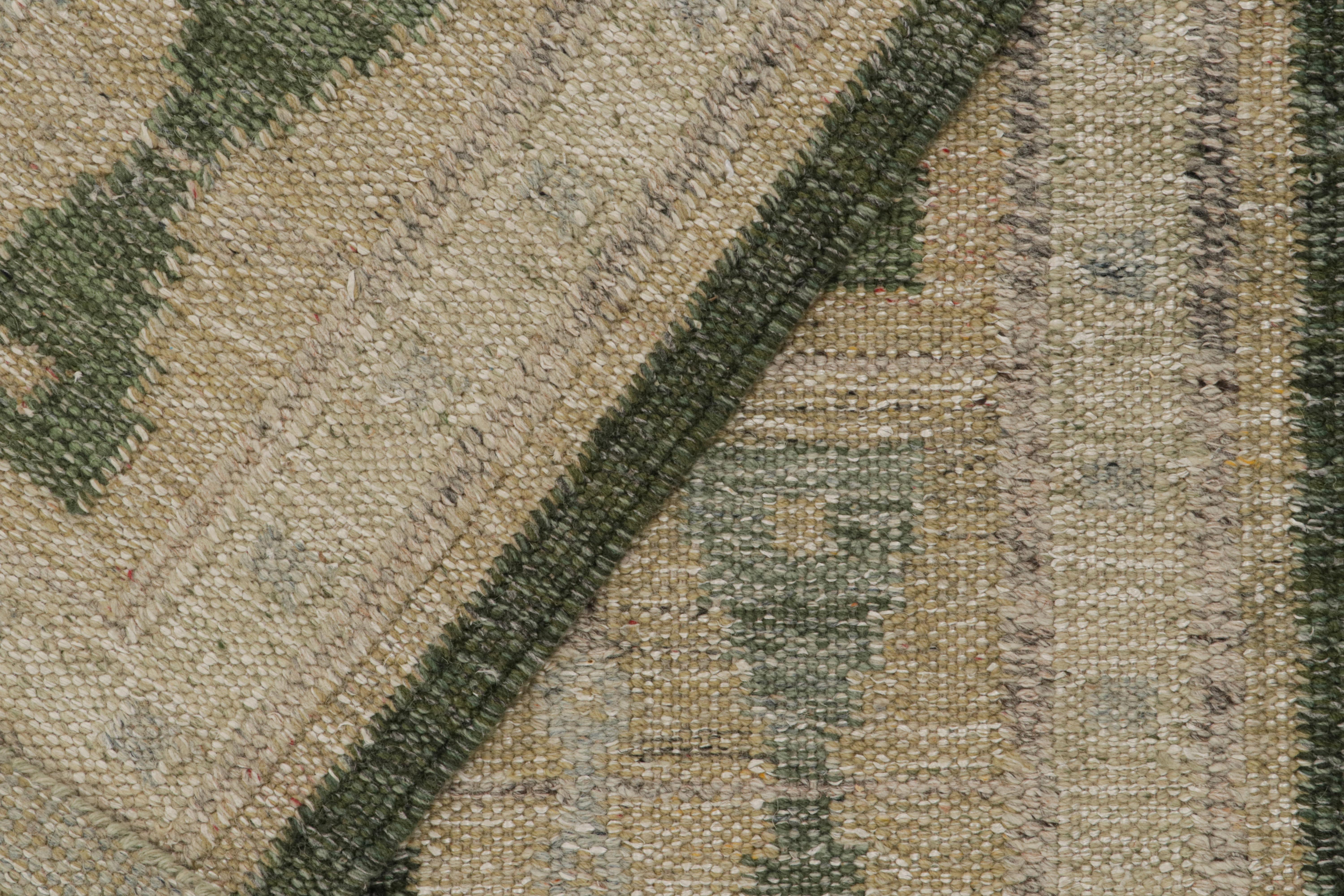 Contemporary Rug & Kilim’s Scandinavian Style Custom Kilim Rug Design with Hourglass Patterns For Sale