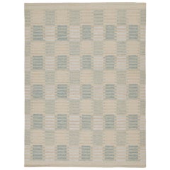 Tappeto Rug & Kilim in stile scandinavo personalizzato con motivi blu e beige