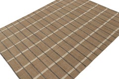 Rug & Kilim’s Scandinavian Style custom Kilim rug in Brown, White & Black