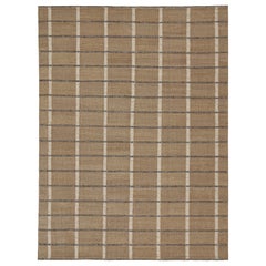 Alfombra Kilim a medida de estilo escandinavo de Rug & Kilim en marrón, blanco y negro