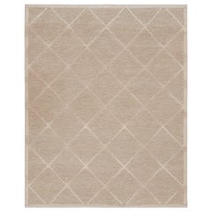 Rug & Kilim's Scandinavian style custom Kilim with Beige Geometric Patterns (Kilim personnalisé de style scandinave avec des motifs géométriques beiges)