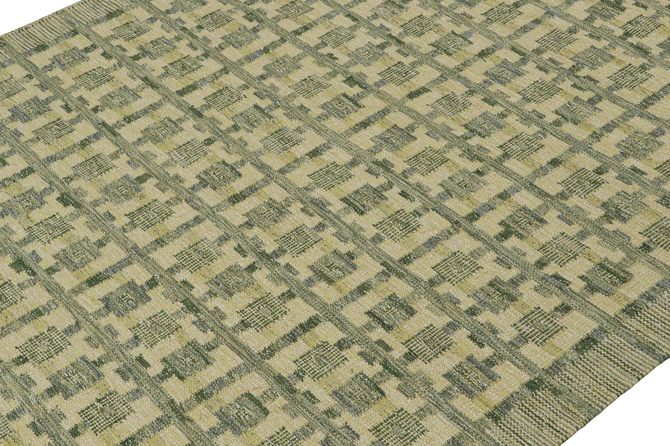 Rug & Kilim's Scandinavian Style Custom Kilim mit geometrischem Muster (Indisch) im Angebot