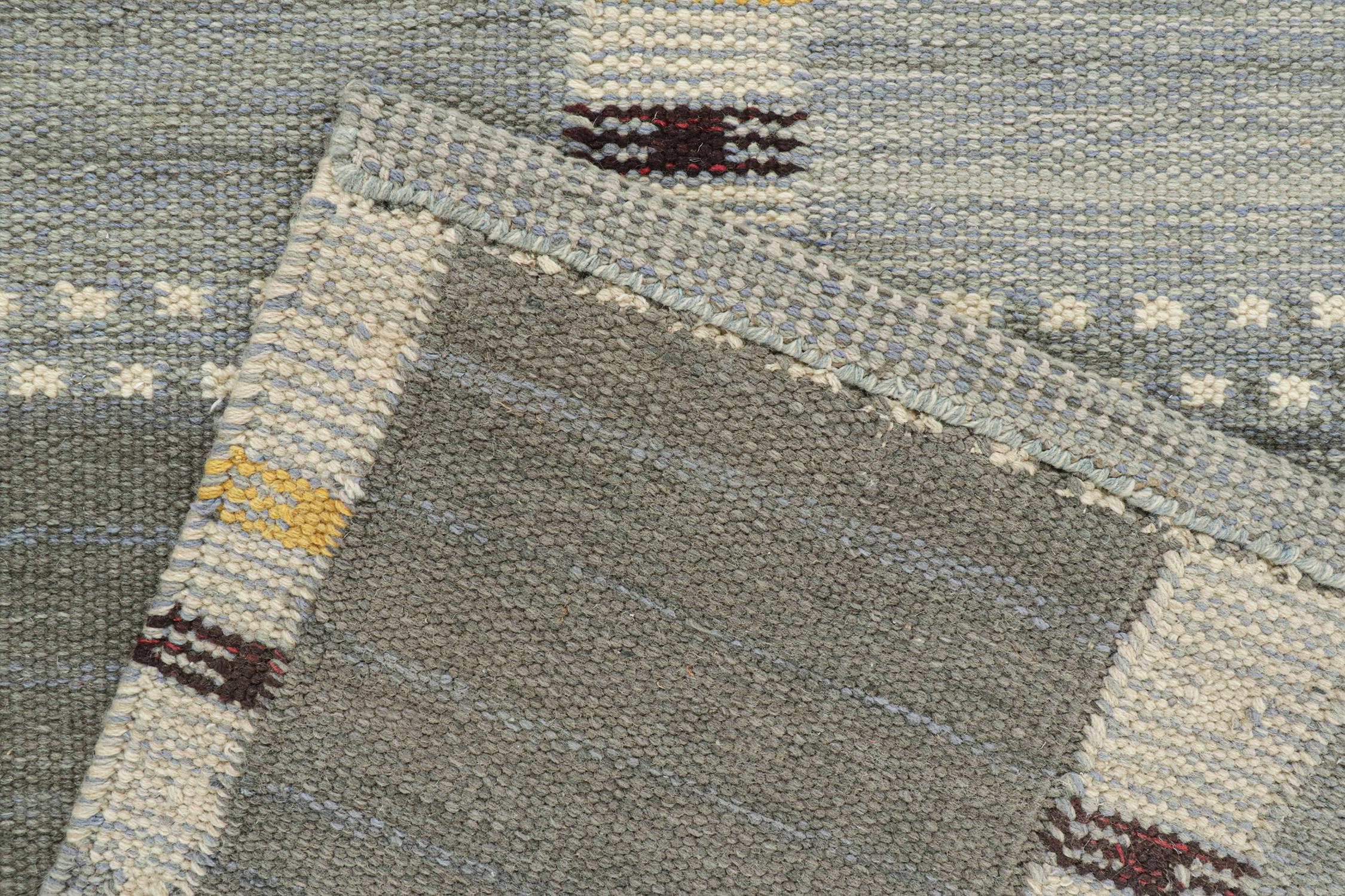 Contemporary Rug & Kilim’s Scandinavian Style Custom Kilim with Geometric Pattern For Sale