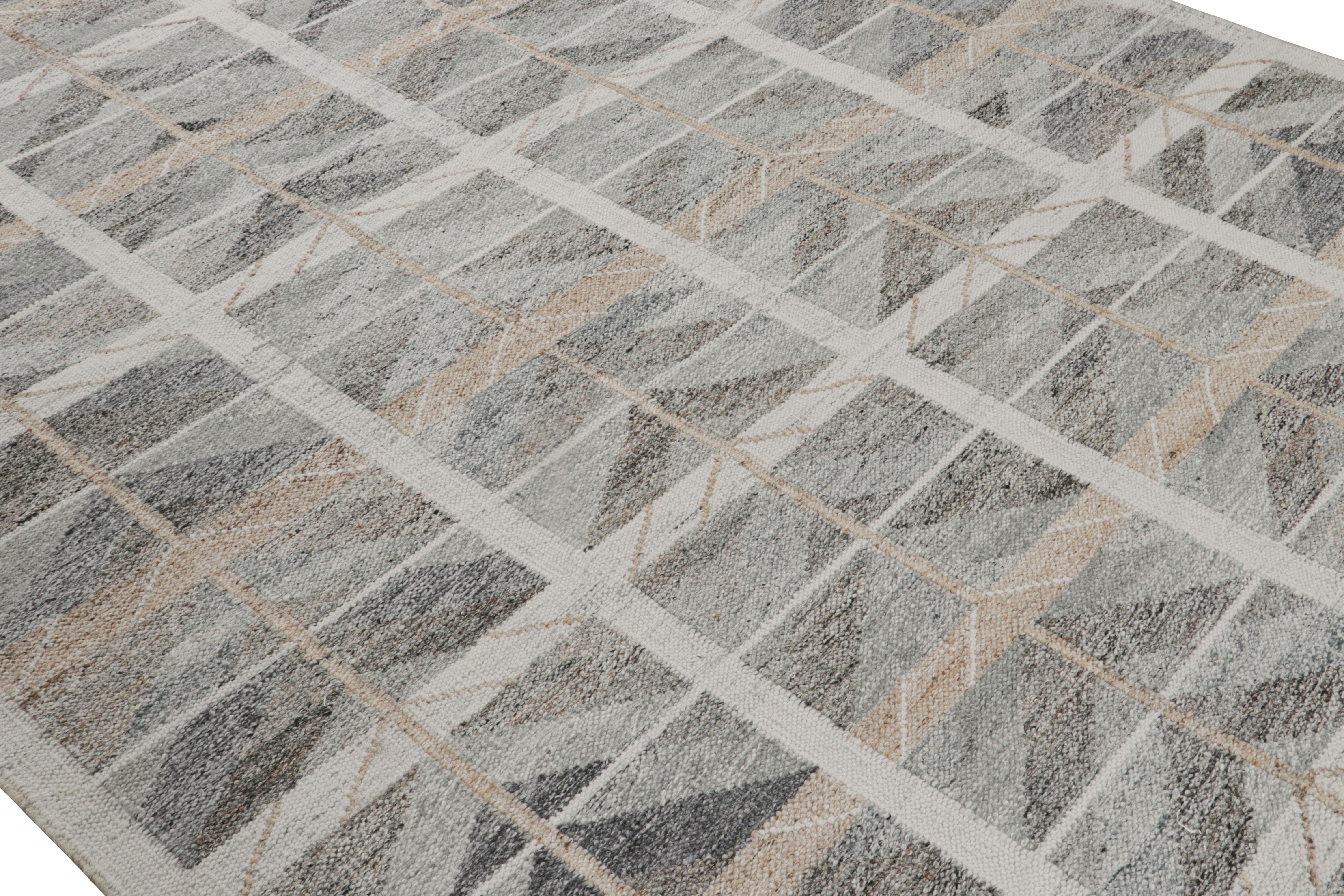 Rug & Kilim's Outdoor-Teppich im skandinavischen Stil mit Chevron-Mustern (Indisch) im Angebot