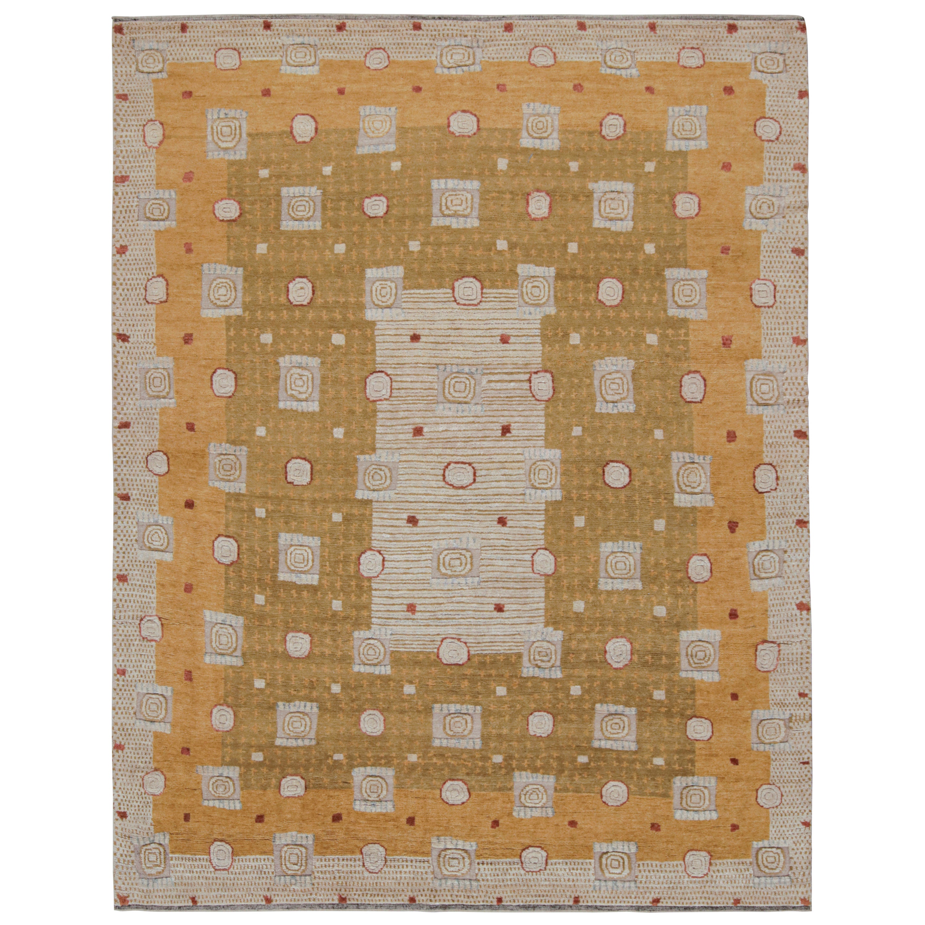 Rug & Kilim: design di tappeto personalizzato in stile scandinavo con motivo geometrico in vendita