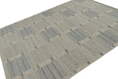 Rug & Kilim’s Scandinavian Style Custom Kilim Design with Geometric Patterns