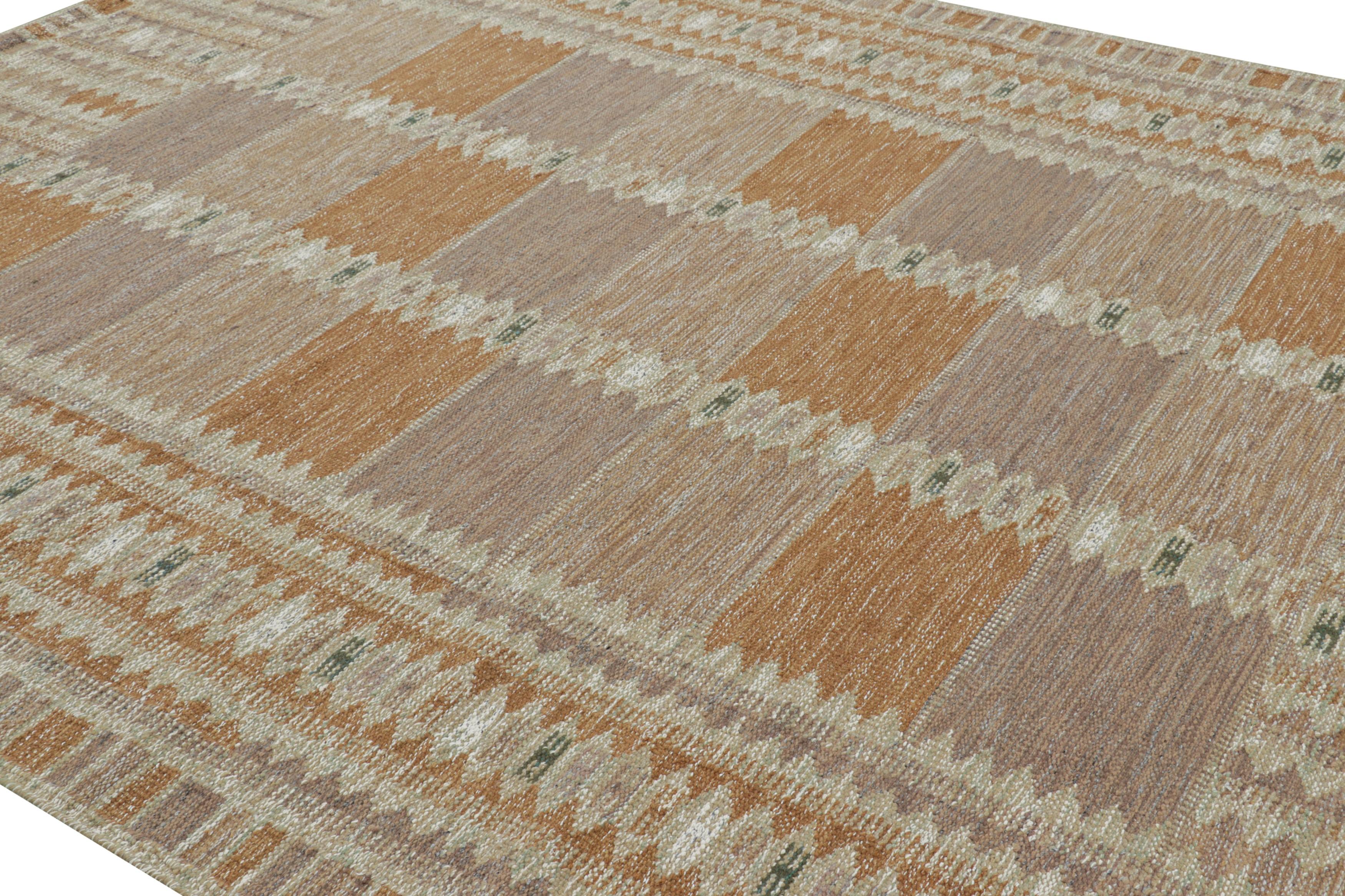 This 9x12 custom rug design is an exciting new addition to Rug & Kilim's Scandinavian rug collection—a contemporary reimagining of Swedish Minimalism and vintage rugs and textiles of Rollakan and Rya traditions.

On the Design

These photos