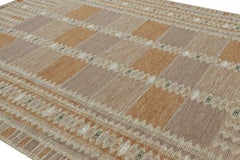 Rug & Kilim’s Scandinavian Style Custom Rug Design with Geometric Patterns