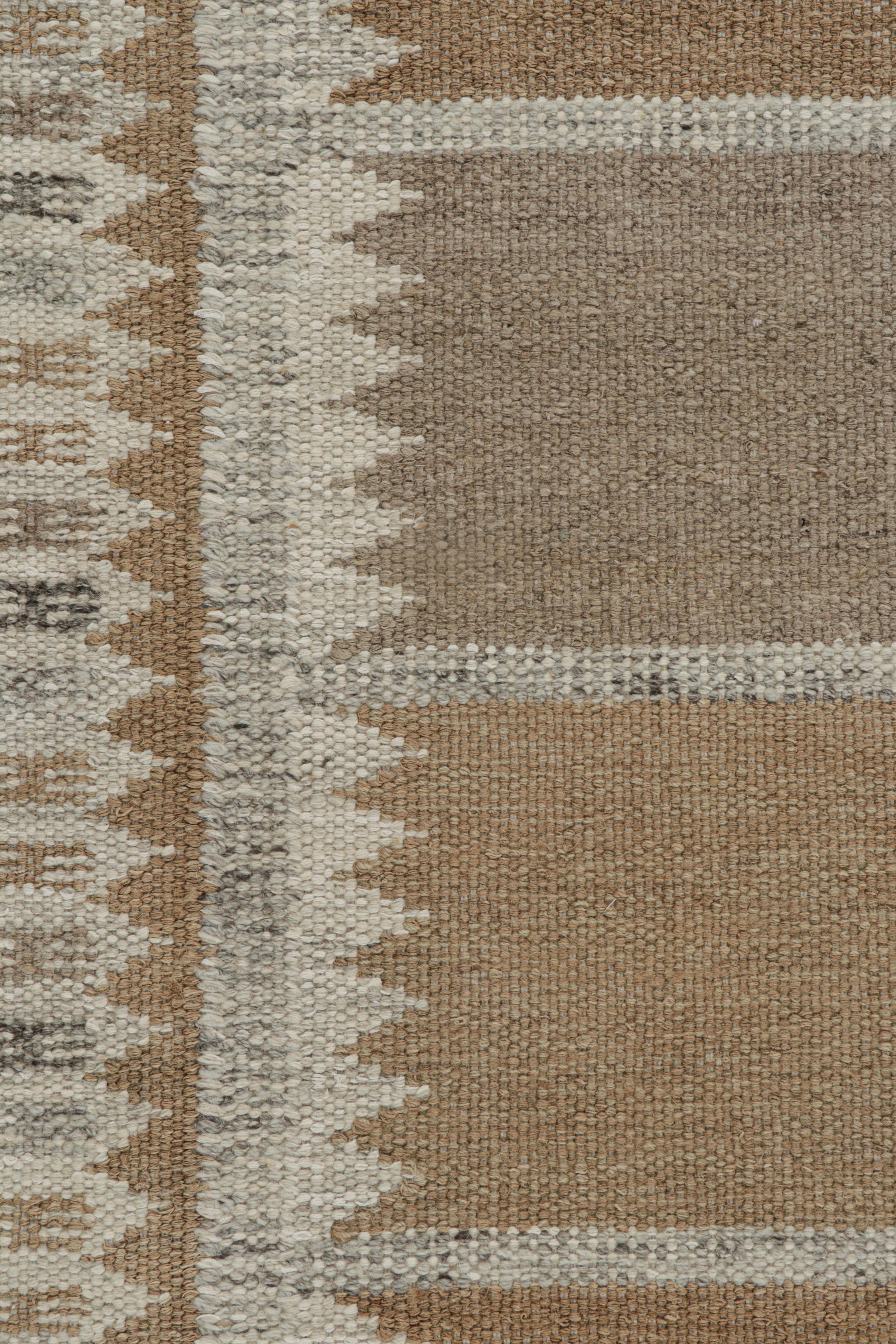 Rug & Kilim’s Scandinavian Style Custom Rug Design with Geometric Patterns In New Condition For Sale In Long Island City, NY