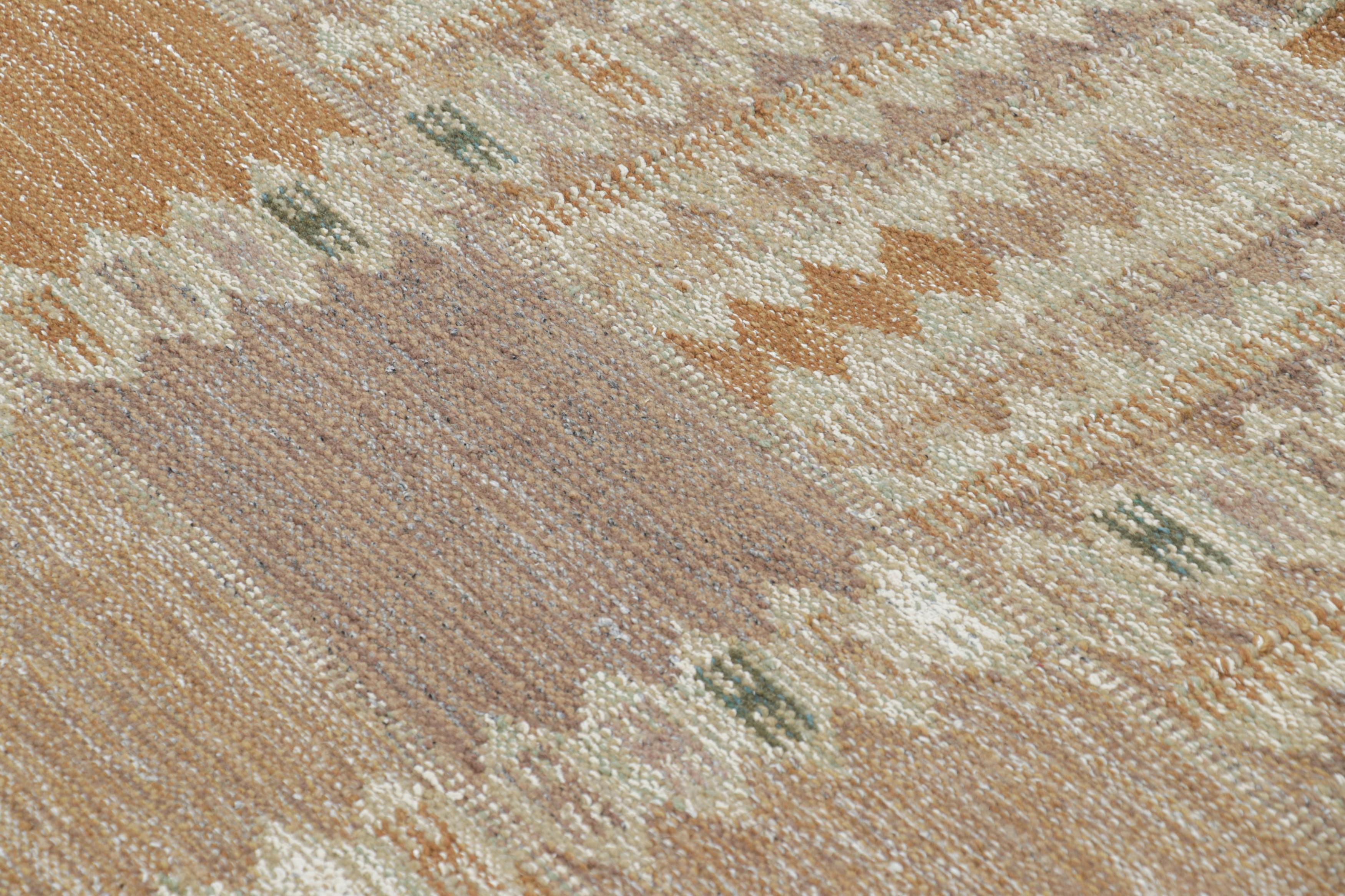 Contemporary Rug & Kilim’s Scandinavian Style Custom Rug Design with Geometric Patterns For Sale