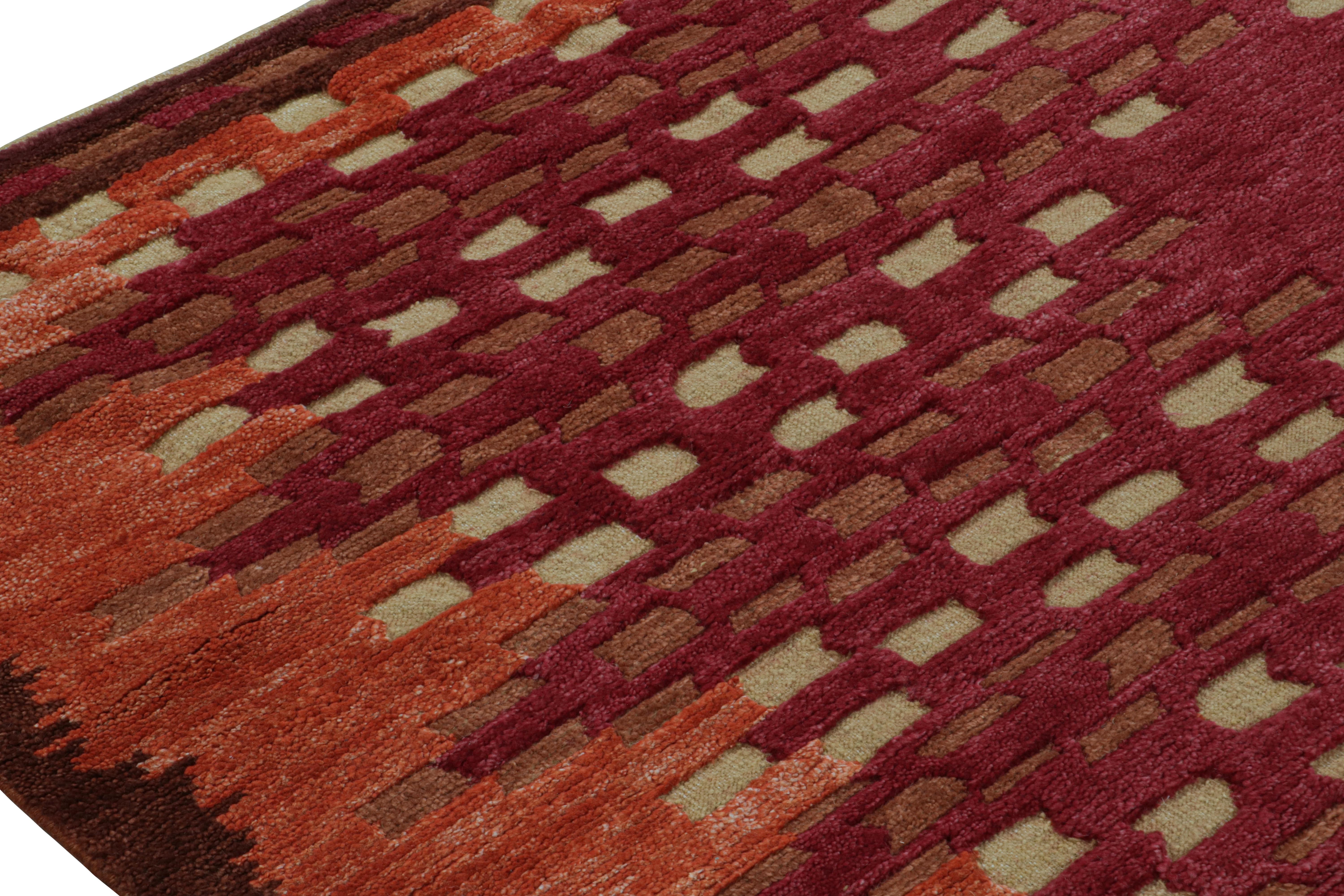Rug & Kilim's skandinavisches Teppichdesign mit offenem Feld (Handgeknüpft) im Angebot