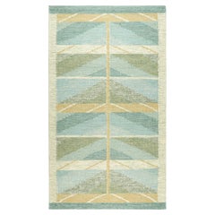 Rug & Kilim: Tappeto personalizzato in stile scandinavo in blu con motivi Chevron