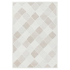 Rug 
Kilim: tappeto personalizzato in stile scandinavo color crema con motivo geometrico
