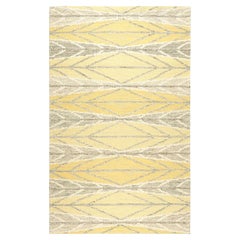 Skandinavischer Teppich von Rug & Kilim in Gold mit geometrischen Mustern