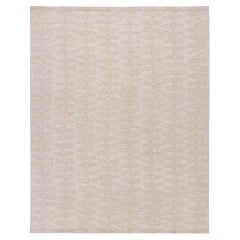 Rug & Kilim’s Scandinavian Style Custom Rug in White with Floral Patterns