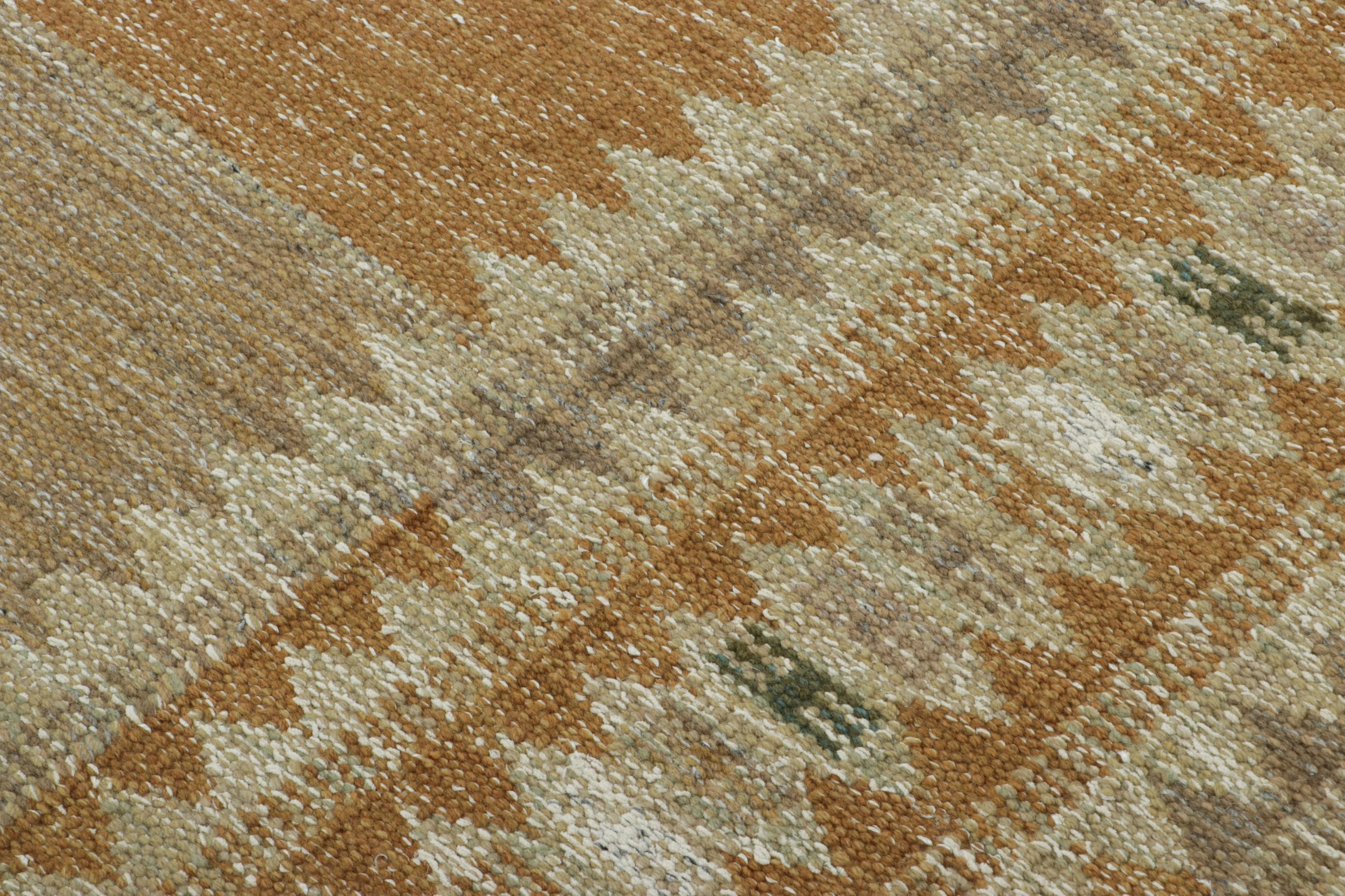 Dieser aus handgewebter Wolle gefertigte Teppich im Format 9x12 ist eine aufregende neue Ergänzung der skandinavischen Teppichkollektion von Rug & Kilim - eine zeitgenössische Neuinterpretation des schwedischen Minimalismus und der Vintage-Teppiche