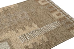 Rug & Kilim’s Scandinavian Style Custom Rug Sample, Beige Geometric Patterns