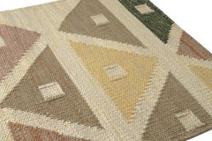 Rug & Kilim’s Scandinavian Style Custom Rug Sample, Beige Geometric Patterns