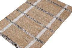 Rug & Kilim’s Scandinavian Style Custom Rug Sample, Brown Geometric Patterns
