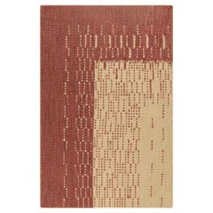 Rug & Kilim’s Scandinavian Style Custom Rug Sample, Cream and Red Geometric