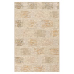 Rug & Kilim’s Scandinavian Style Custom Rug Sample in Beige-Brown, Geometric